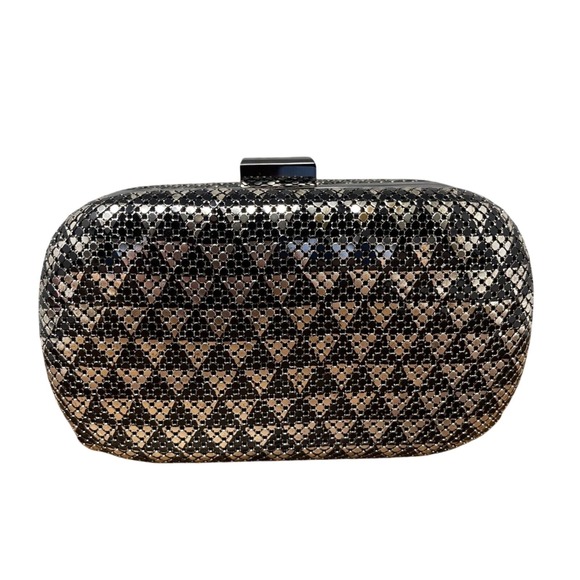 Whiting & Davis Clutch Structured Snake Chain Clasp Evening Formal 6\